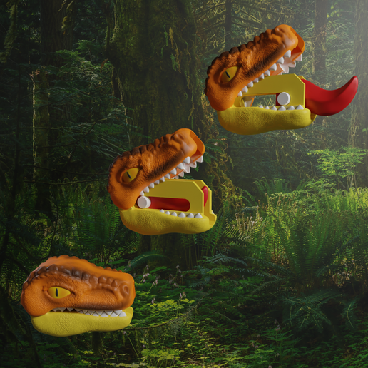 2.png Нож для гравитации динозавров - Нож для моркови T-Rex (3мф Многоцветный)