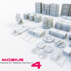 PROJECT MOsBIUS 3D Printable Scifi Structures for Tabletop Gaming gq Scifi Structures for Gaming Vol 4 - bundle