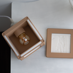 Top-View-on-Side-Table.png Lithophane Lamp with Interchangeable Lithophanes