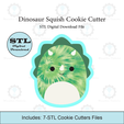 Etsy-Listing-Template-STL.png Dinosaur Squish Cookie Cutter | STL File