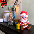 04.png Christmas Santa Claus Flexi Print-In-Place + figure & keychain