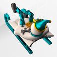 Christmas-Sleigh-with-Melted-Flexi-Snowman-3.jpg Christmas Sleigh with Melted Flexi Snowman.Print-in-place. (No Supports and no Rafts)