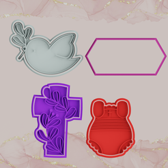 untitled.png Baby-Taufe COOKIE CUTTER Satz von 4