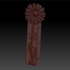 z0flower1.jpg Бесплатный OBJ файл daisy flower 3d model of relief・3D-печатный дизайн для скачивания, stlfilesfree