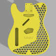 yellow.png Custom Fender Telecaster Hexagon Design Pattern Left Handed