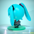 07.png Cute Chibi Hatsune Miku - Vocaloid Anime Figure - for 3D Printing
