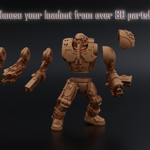 🎲 Caedes Pattern Combat Cyborgs FULL SQUAD - PRESUPPORTED・ 3D File for ...