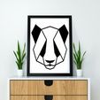 15.Pandaface (2).jpg Panda Wall Sculpture 2D