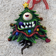 evilwhite.png 🎄Articulated Xmas Tree Monster - Xmas Tree Ornament🎄