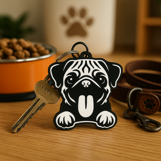 🐾 Pug keychain 🐾 3D model