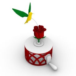 colibriMovil.jpg Fichier STL Automate à colibri et à fleurs・Design pour imprimante 3D à télécharger