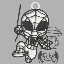 SpideyA.png Archivo STL Cadenas para bebés - Spooderman・Objeto de impresión 3D para descargar