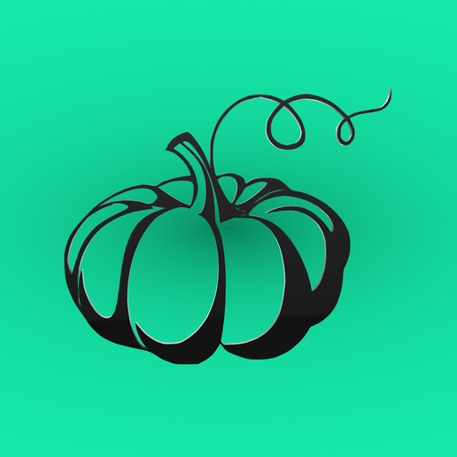 Decorative mural, pumpkin 3D model