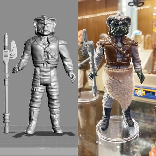 ⭐ VINTAGE STAR WARS KENNER KLAATU ACTION FIGURE・ STL File
