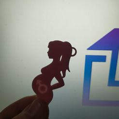 2.jpg STL file Translucent keychain pregnant boy and girl・3D printable model to download