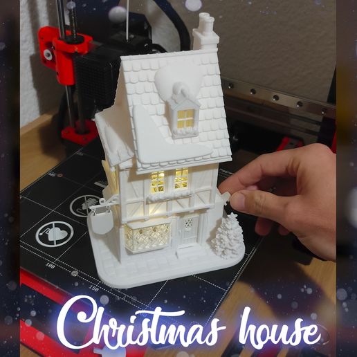 Christmas-House-ON-OFF-SAXF.jpg Download STL file Christmas house village 3D printed Christmas • 3D printing object, ScaleAccessoriesXF