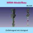 Einfahrsignal-mit-Vorsignal.jpg APPROACH SIGNAL WITH PRE-SIGNAL DB - H0 KIT