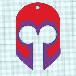 Llavero-magneto.jpg Archivo STL Magneto helmet self defense keychain・Plan imprimible en 3D para descargar, juliriver1431