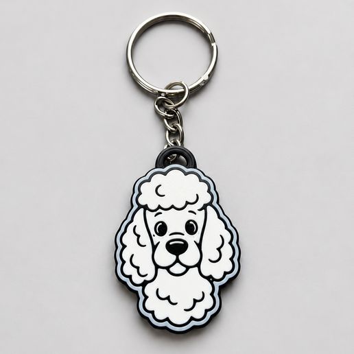 Poodle Keychain