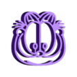 Sello 2.stl X3 Cookie Cutter Garfield, Odie, Face Garfield