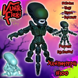 CGImages1.png Alien Xenomorph MultiColor Flexi Print-In-Place + figure & keychain