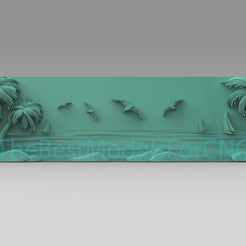 Beach-View.png Modèle 3D Fichier STL pour CNC Router Laser & 3D Printer Beach View