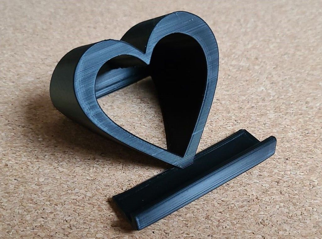 download free stl file heart shape phone holder 3d printable template cults
