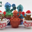 il_fullxfull.5557309396_9ub1.jpg Twisty Gingerbread Man In A Cup Ornament by Cobotech, Regalo de Navidad, Regalo de Cumpleaños, Decoración de Escritorio, Adorno Único