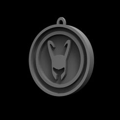 Loki REND.jpg Archivo STL Loki Logo Marvel MCU・Modelo de impresión 3D para descargar