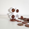 clover_trefle_piece_coin_money_3D_printed_1.jpg Free STL file Range-pieces・3D printer model to download