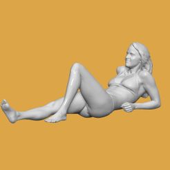 DOWNSIZEMINIS_girl_lying01.jpg Файл STL ДЕВУШКА ЛЕЖИТ ДЛЯ ДИОРАМЫ・3D-печатный дизайн для загрузки