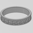 wf2.jpg Mexican notched pattern fashion band ring US size 6to10 3D print model