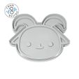 Animal_18_9,5cm18.jpg Goat - Animal Kawaii Heads (no 18) - Cookie Cutter - Fondant - Polymer Clay