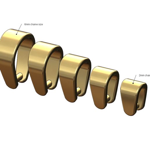 Simple open loop bail mini set 3D print model 3D model
