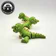 Flexi-Tiny-T-Rex,-P2.png Flexi Tiny T-Rex Dinosaur, Articulated fidget figure, keychain version included, 3mf included