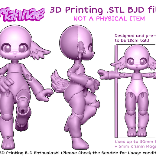 il_794xN-3.png Orianna the Fluffy 26-28cm Ball Jointed Doll