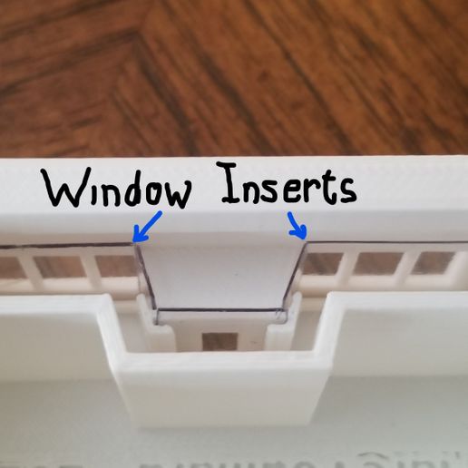 Window Inserts.jpg Fichier STL Édifice PREMIUM à l'échelle N no 2・Design pour impression 3D à télécharger, MFouillard