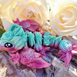 1.png Fichier 3D ROSE Bébé dragon Wyvern, mignon, articulé, facile à imprimer.・Idée pour impression 3D à télécharger