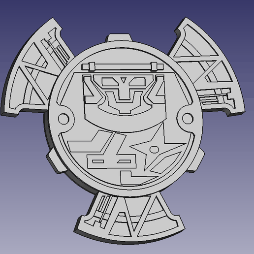 etoile nija steel power rangers green helefant - 3D model önizlemesi