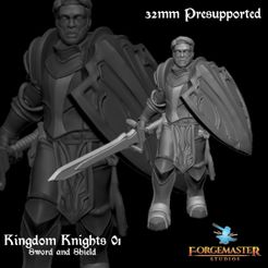 a 32mm Presupported Kingdom Knigbts 01 Cues iC et ONE NIEN Peat eal ll Kingdom Knights 01 Sword and Shield