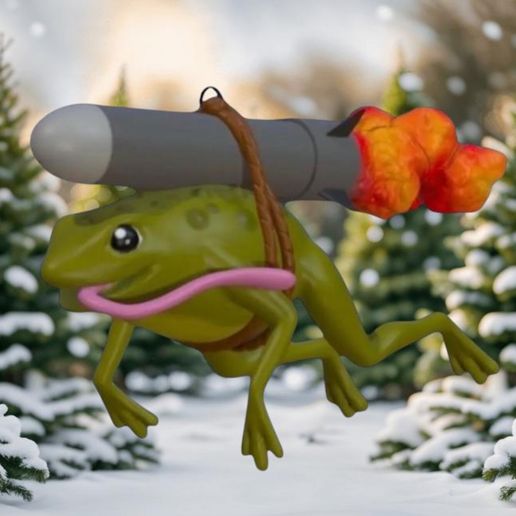 📁 Flying Missile Toad Ornament STL File・ STL File for 3D printing・Cults