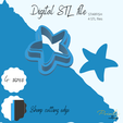 13.png Starfish clay cutter | STL Digital file | 3 sizes | sharp cutter | Cookie cutter STL file |