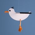 _DSF6523.jpg STL file Gaetano - The swinging seagull・3D printing template to download