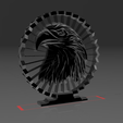 24.png Eagle Watching Its Prey - Suspended 3D - No Support - Thread Art STL