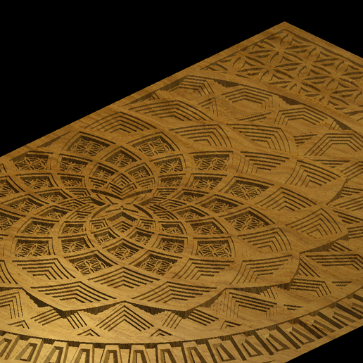 🚪 Geometric Mandala 3D Relief Door for CNC | STL File | Decorative Door ...