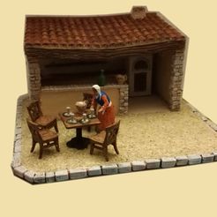 guinguette.jpg STL file Guinguette for Christmas crib・3D printing design to download