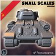 7.jpg T-34-85 M1945 (avec blindage à ressorts) (version réduite) - Armée soviétique WW2 Second Monde Front de l'Est Ostfront RPG Mini Hobby