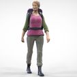 H1.3.jpg N3 walking Hiker Woman 1 64 Miniature 3D print model