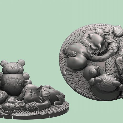 Made in abyss Nanachi and mitty fan art 3D model