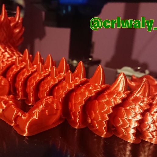 🐉 Articulated Real Dragon - FLEXI PRINT-IN-PLACE・ STL File for 3D ...